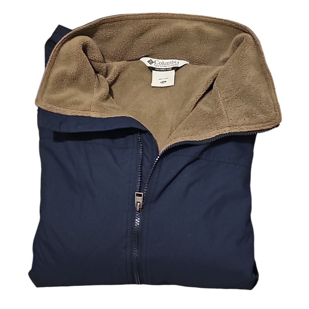 Columbia City Trek II Men's Navy Blue Fleece Lined Medium‎ Jacket  XXL - Picture 4 of 5